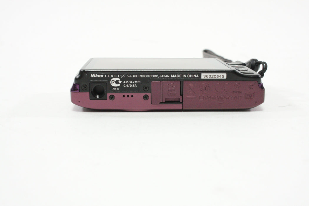 Nikon Coolpix S4300 Digital Point-and-Shoot 6x Zoom 16mp (Purple)