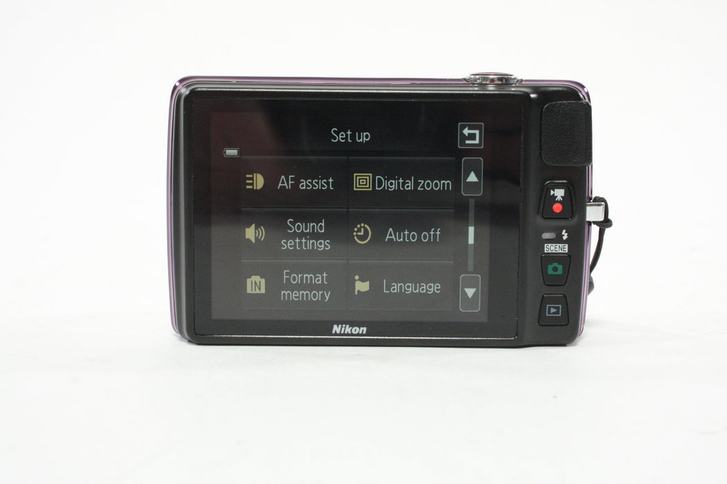 Nikon Coolpix S4300 Digital Point-and-Shoot 6x Zoom 16mp (Purple)