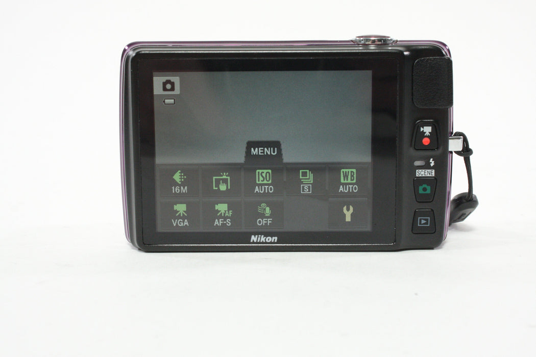Nikon Coolpix S4300 Digital Point-and-Shoot 6x Zoom 16mp (Purple)