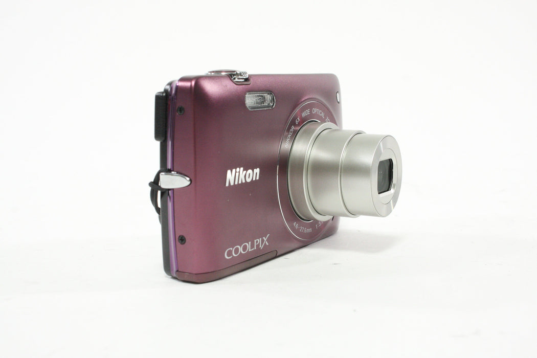 Nikon Coolpix S4300 Digital Point-and-Shoot 6x Zoom 16mp (Purple)