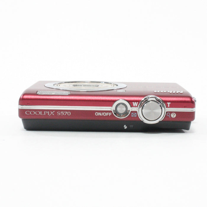 Nikon Coolpix S570 Point and Shoot Digital (Red)