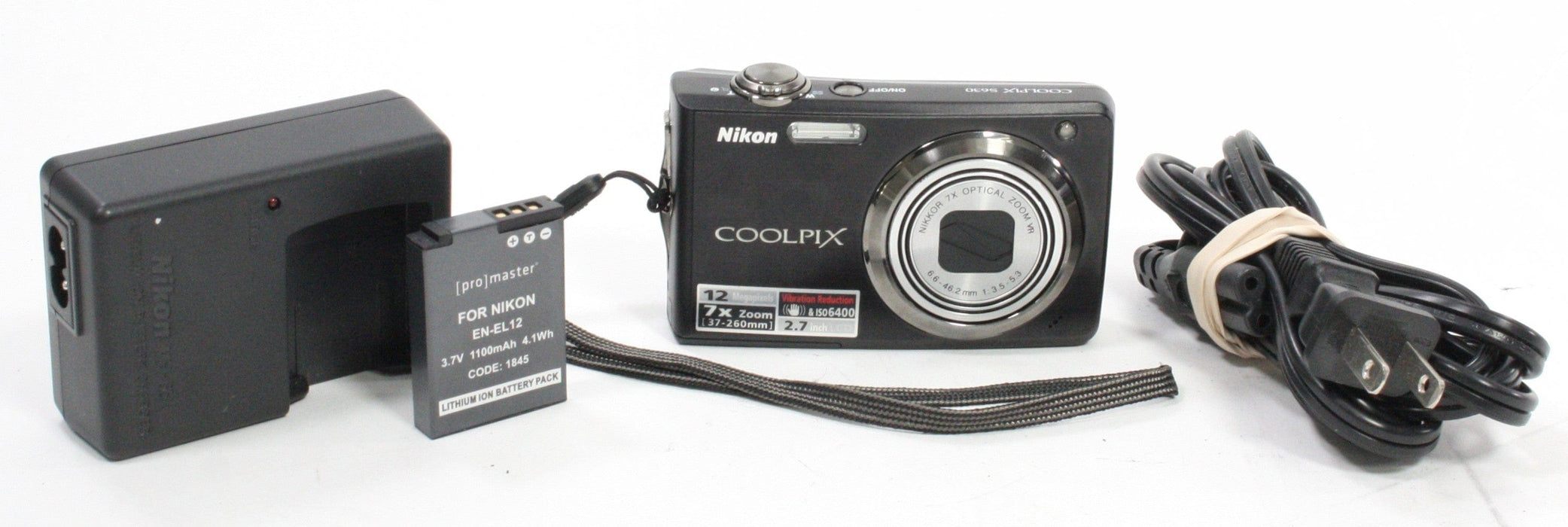 Nikon CoolPix S630 Point-and-Shoot Digital Camera 7x Zoom 12.0mp (Black)