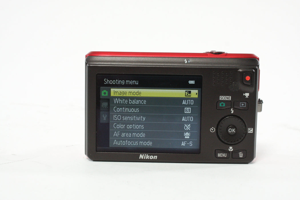 Nikon Coolpix S6300 Digital Point-and-Shoot Camera (Red)