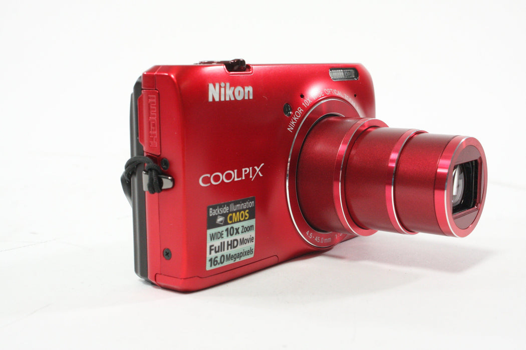 Nikon Coolpix S6300 Digital Point-and-Shoot Camera (Red)