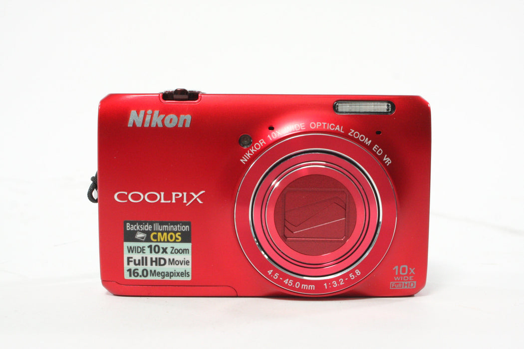 Nikon Coolpix S6300 Digital Point-and-Shoot Camera (Red)