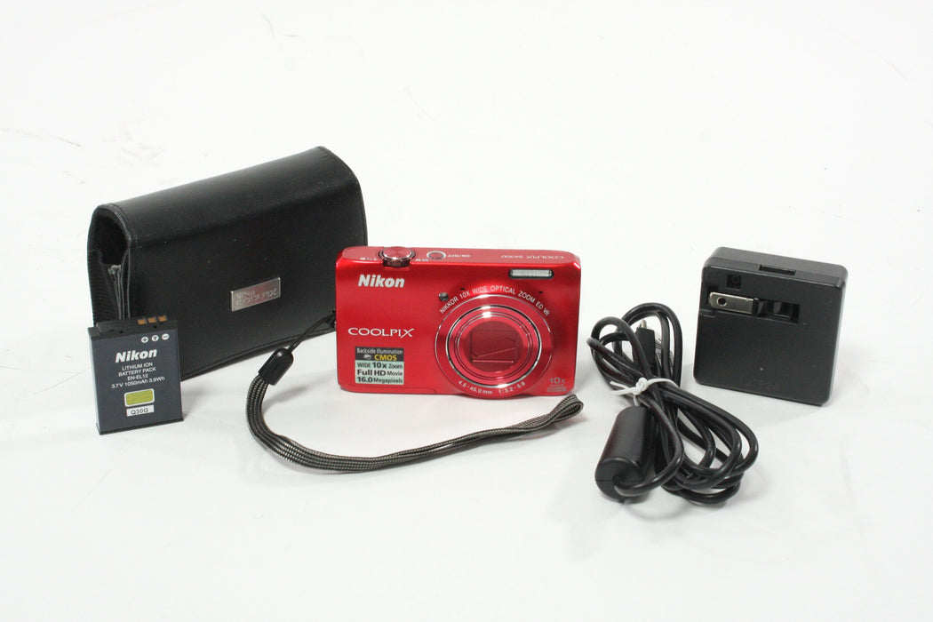 Nikon Coolpix S6300 Digital Point-and-Shoot Camera (Red)