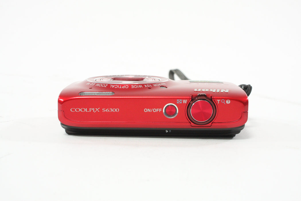 Nikon Coolpix S6300 Digital Point-and-Shoot Camera (Red)