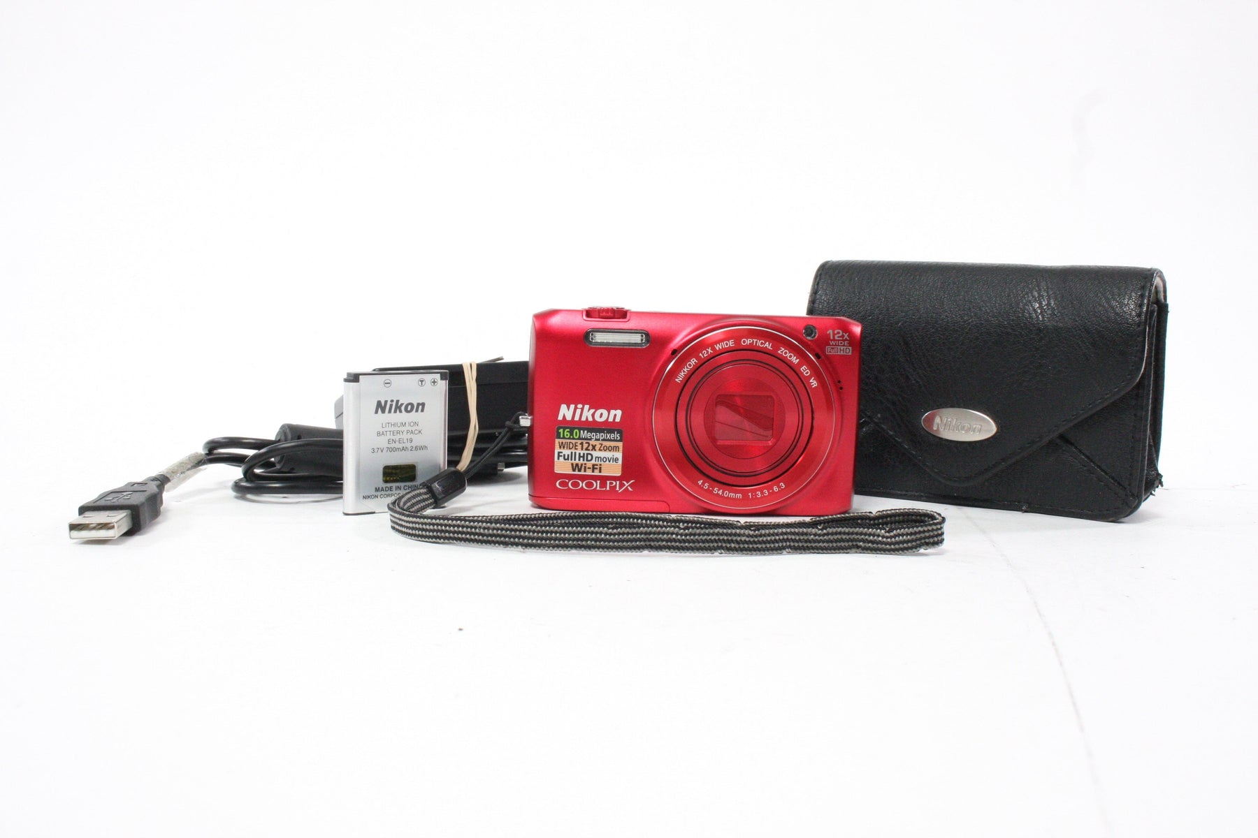 Nikon Coolpix S6800 Digital Point-and-Shoot Camera 12x Zoom 16.0mp (Red)