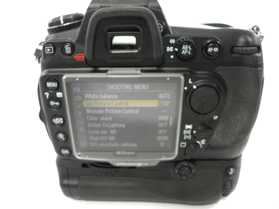Nikon D300 12.3mp Digital SLR Body w/MB-D10 Grip Shutter Ct. 2,301