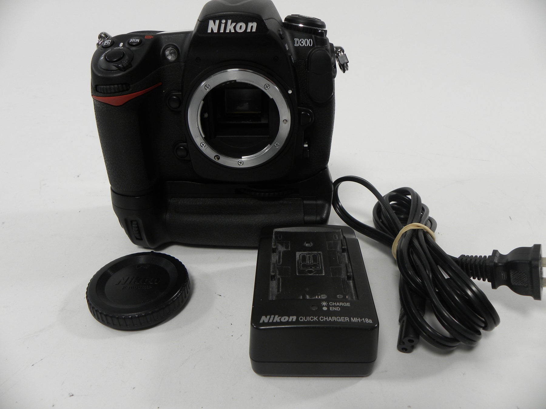 Nikon D300 12.3mp Digital SLR Body w/MB-D10 Grip Shutter Ct. 2,301