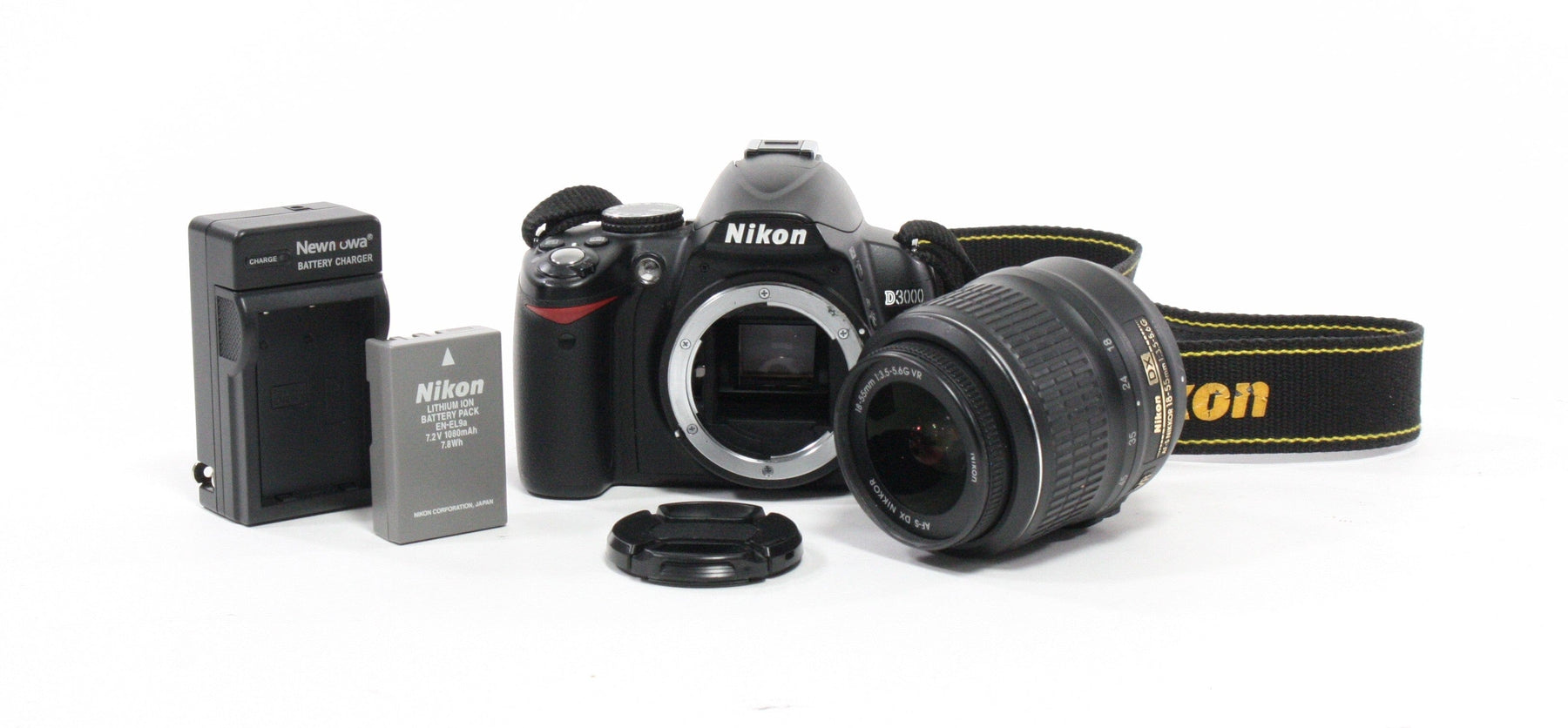 Nikon D3000 Digital SLR Camera with 18-55mm f/3.5-5.6G Lens Shutter Count 7,528