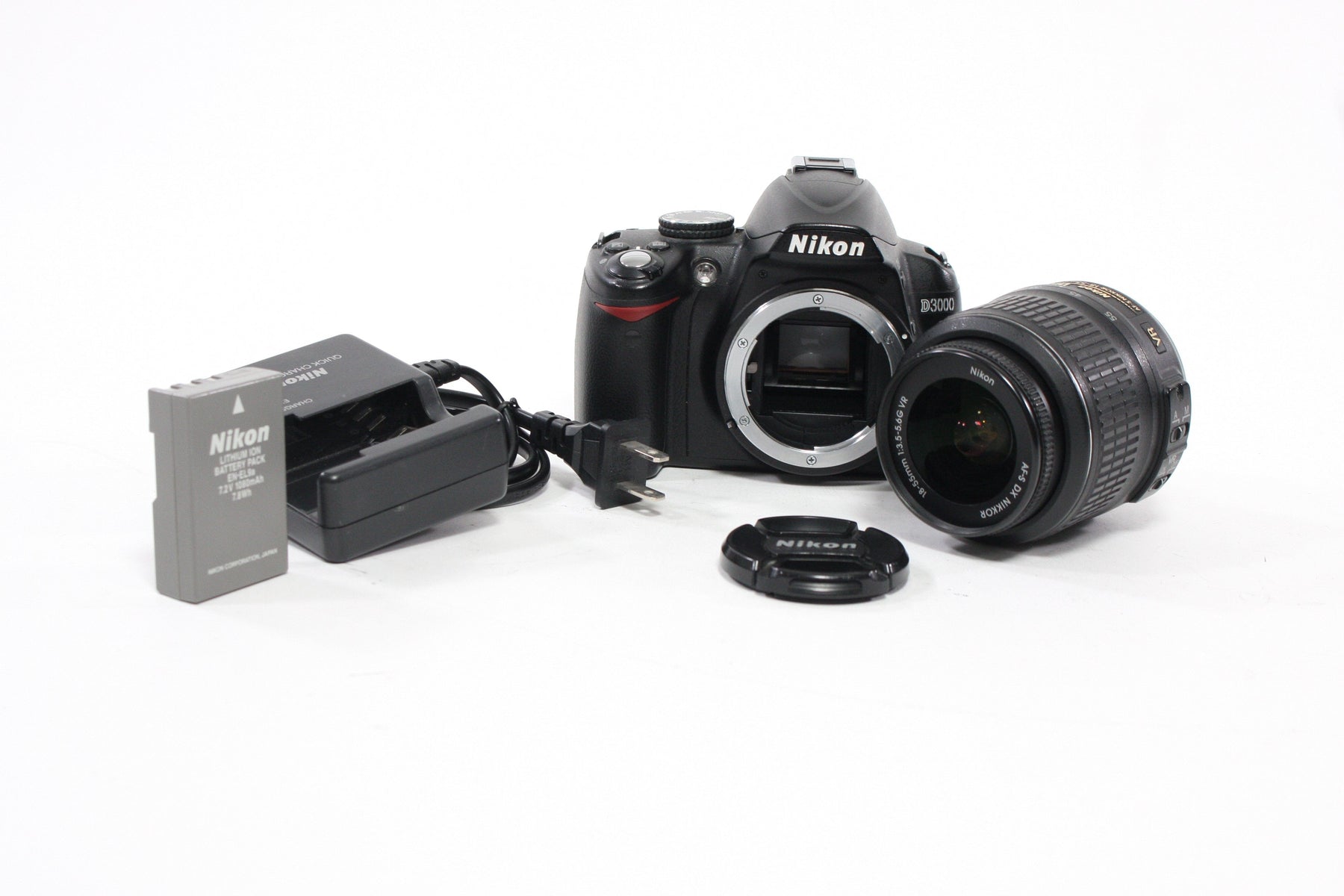Nikon D3000 DLSR Camera with 18-55mm f/3.5-5.6G Lens with Shutter Count 8,795