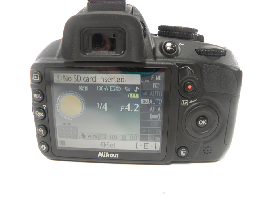 Nikon D3100 14.2mp Digital SLR w/AF-S 18-55 DX VR Shutter Ct. 5,751