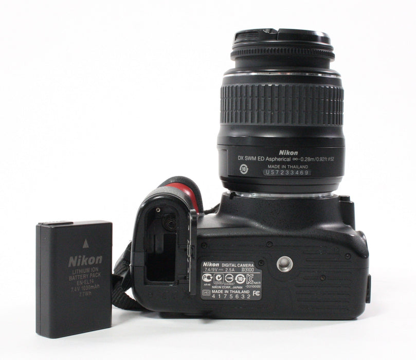 Nikon D3100 Digital SLR Camera with 18-55mm f/3.5-5.6G II ED Lens Shutter Count 7,869