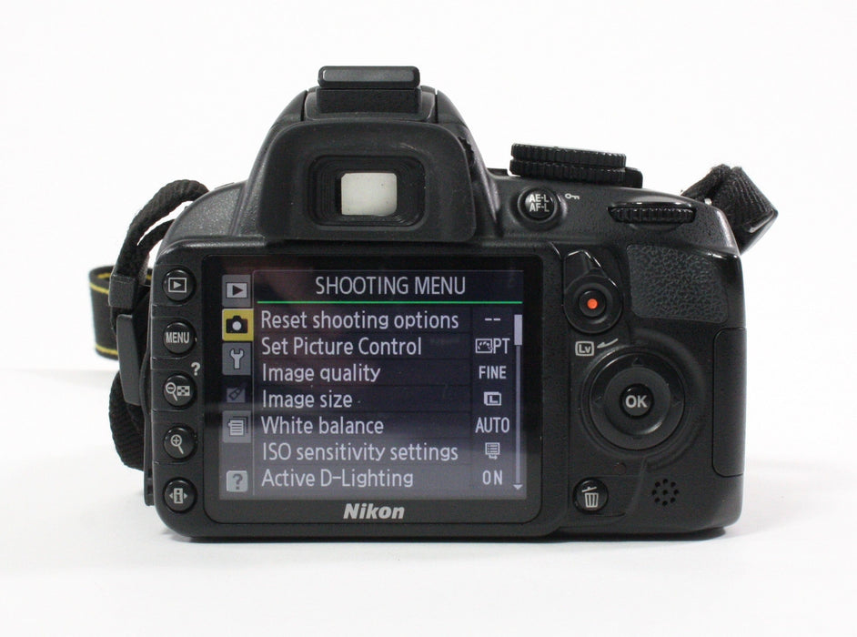 Nikon D3100 Digital SLR Camera with 18-55mm f/3.5-5.6G II ED Lens Shutter Count 7,869