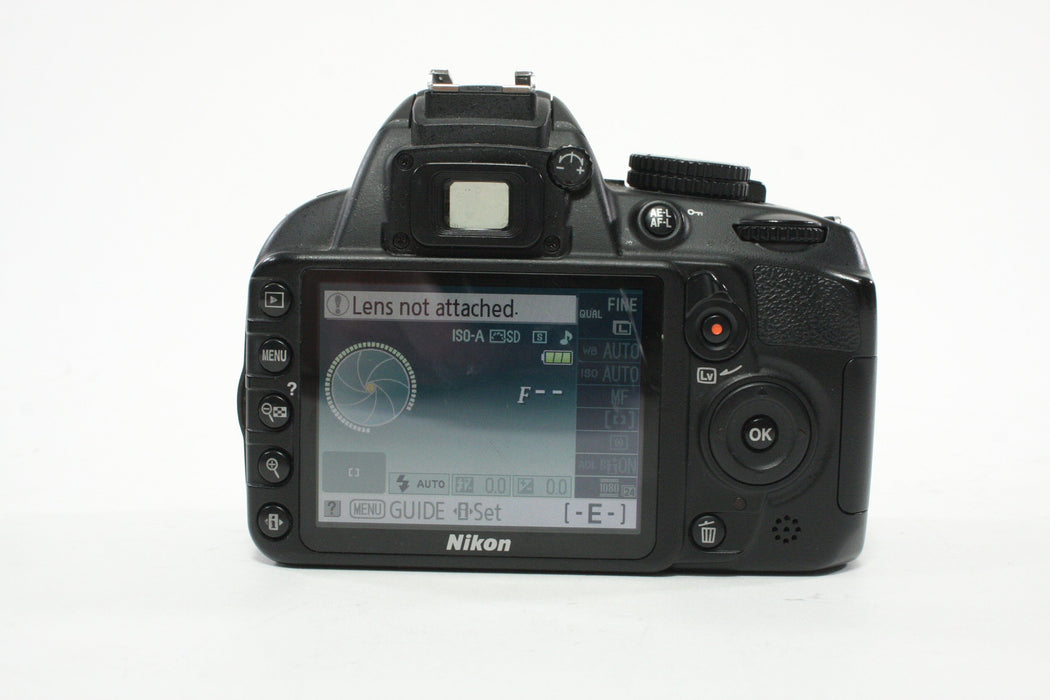 Nikon D3100 DSLR Camera Body with a Shutter Count of 11,461