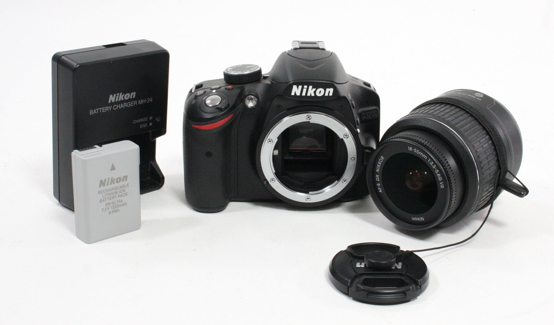 Nikon D3200 Digital SLR with 18-55mm f/3.5-5.6G Lens Shutter Count 355