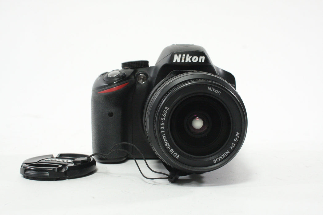Nikon D3200 DSLR Camera With 18-55mm f/3.5-5.6 Lens Shutter Count 6,702