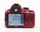 Nikon D3200 DSLR with 18-55 f/3.5-5.6 GVRII Lens with Shutter Count 3,531 (Red)