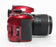 Nikon D3200 DSLR with 18-55 f/3.5-5.6 GVRII Lens with Shutter Count 3,531 (Red)