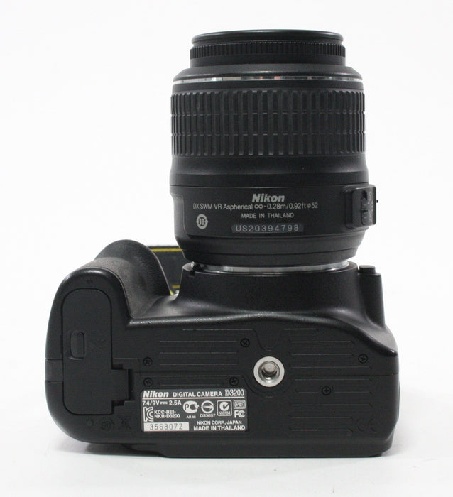 Nikon D3200 with Nikon AF-S 18-55mm f/3.5-5.6 DX VR lens