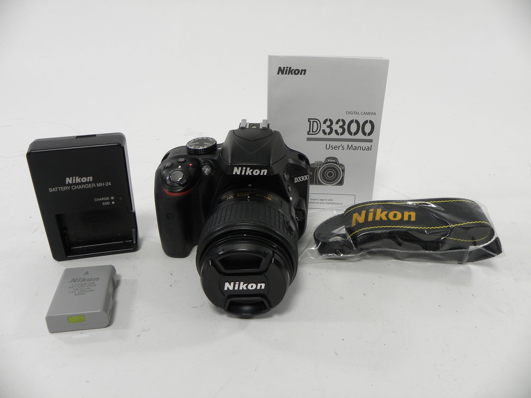 Nikon D3300 24.2mp Digital SLR w/AF-S 18-55 DX VR Shutter Ct. 18,606