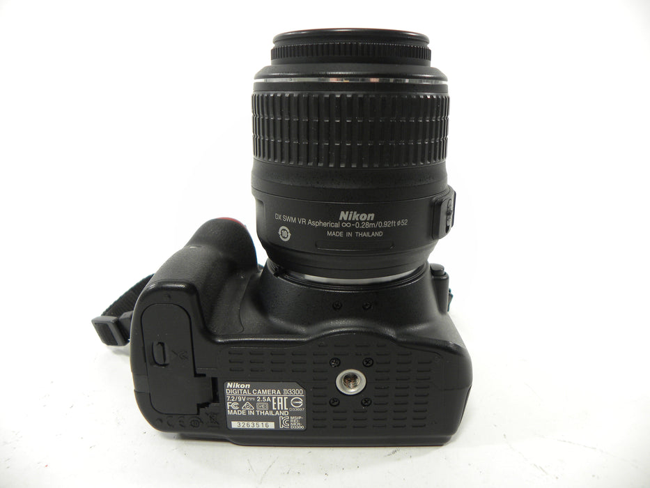 Nikon D3300 24.2mp Digital SLR w/AF-S 18-55 DX VR Shutter Ct. 4,438