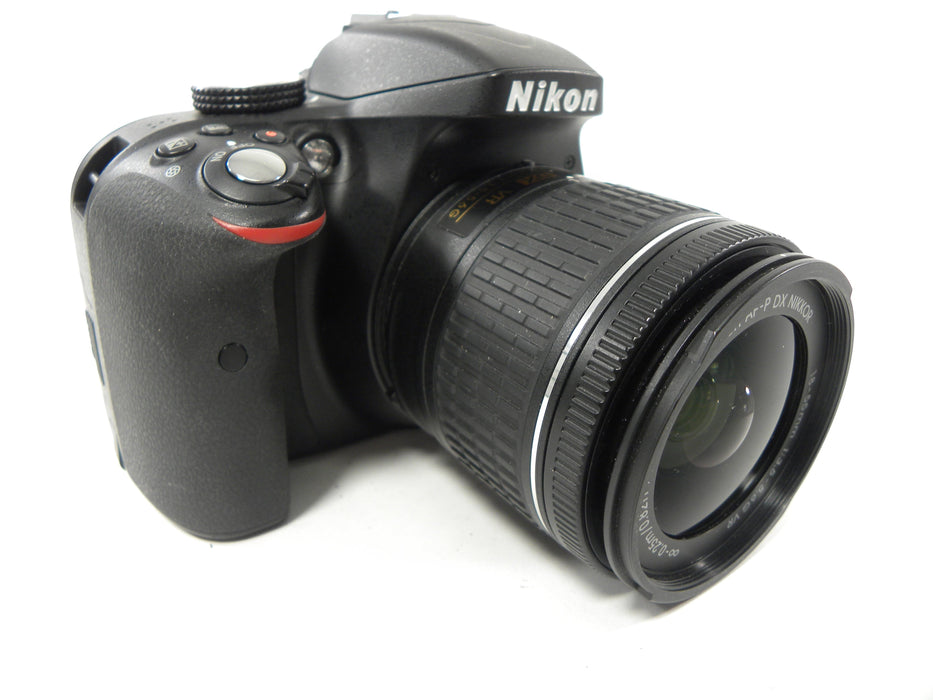 Nikon D3300 24.2mp Digital SLR w/Nikon AF-P 18-55 DX VR Shutter Ct. 1,383