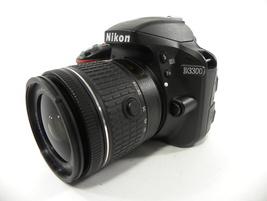 Nikon D3300 24.2mp Digital SLR w/Nikon AF-P 18-55 DX VR Shutter Ct. 1,383