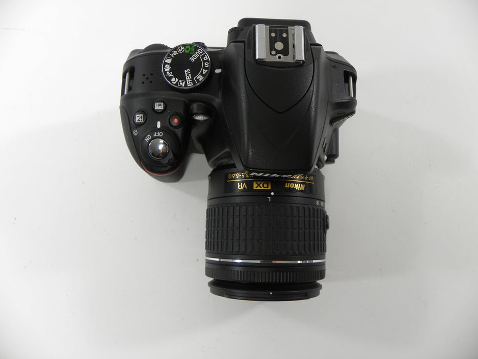 Nikon D3300 24.2mp Digital SLR w/Nikon AF-P 18-55 DX VR Shutter Ct. 1,383