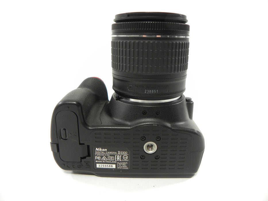 Nikon D3300 24.2mp Digital SLR w/Nikon AF-P 18-55 DX VR Shutter Ct. 1,383