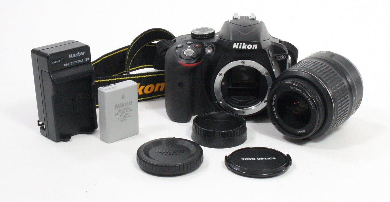 Nikon D3300 Digital SLR Camera with18-55mm f/3.5-5.6G VR Lens with Shutter Count ONLY 242