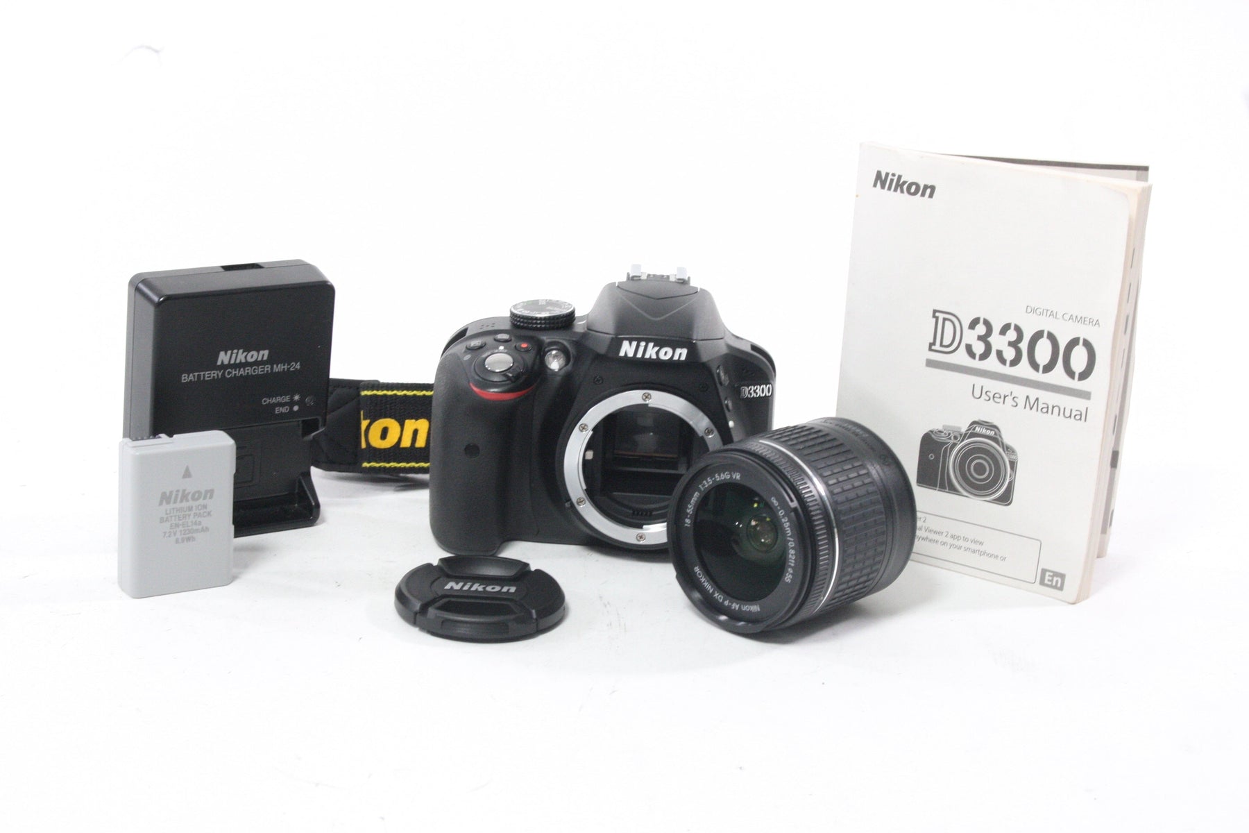 Nikon D3300 DSLR Camera with 18-55mm f/3.5-5.6 G VR AF-P DX Lens SC#2,531