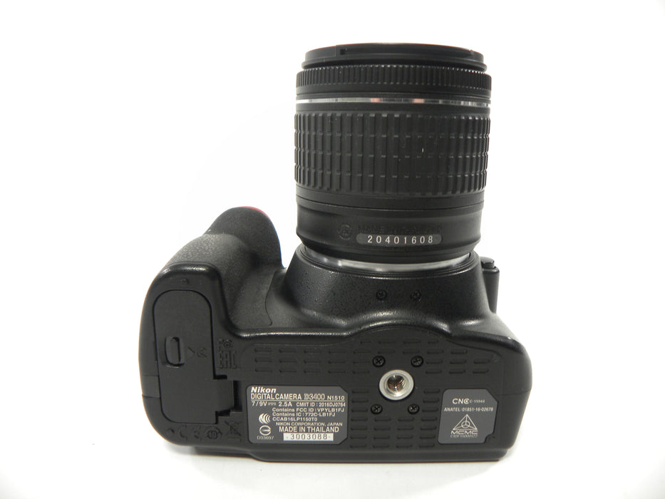 Nikon D3400 24.2mp Digital SLR w/AF-P 18-55 DX VR Lens Shutter Ct. 2,881