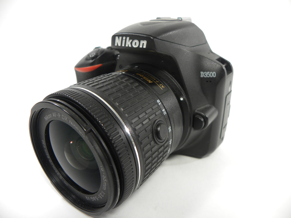 Nikon D3500 24.2mp Digital SLR w/AF-P Nikkor 18-55 VR DX Shutter Ct. 2,175