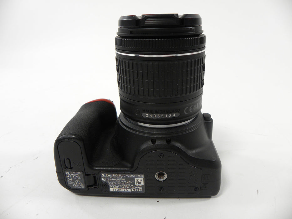 Nikon D3500 24.2mp Digital SLR w/Nikkor Af-P DX VR 18-55 Shutter Ct. 988