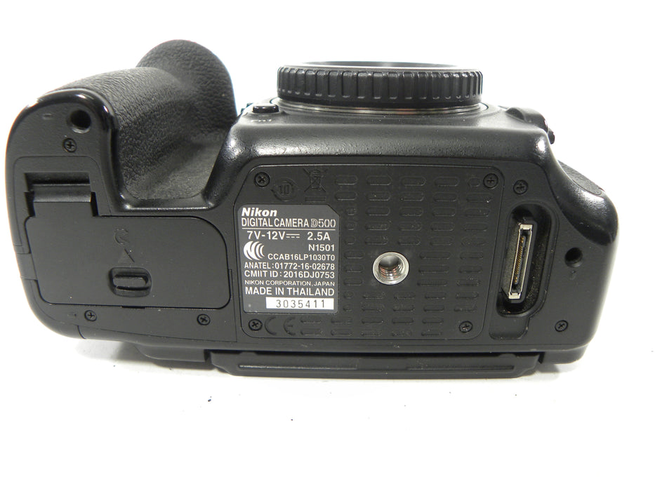 Nikon D500 20.9mp Digital SLR Body Only Shutter Ct. 43,225