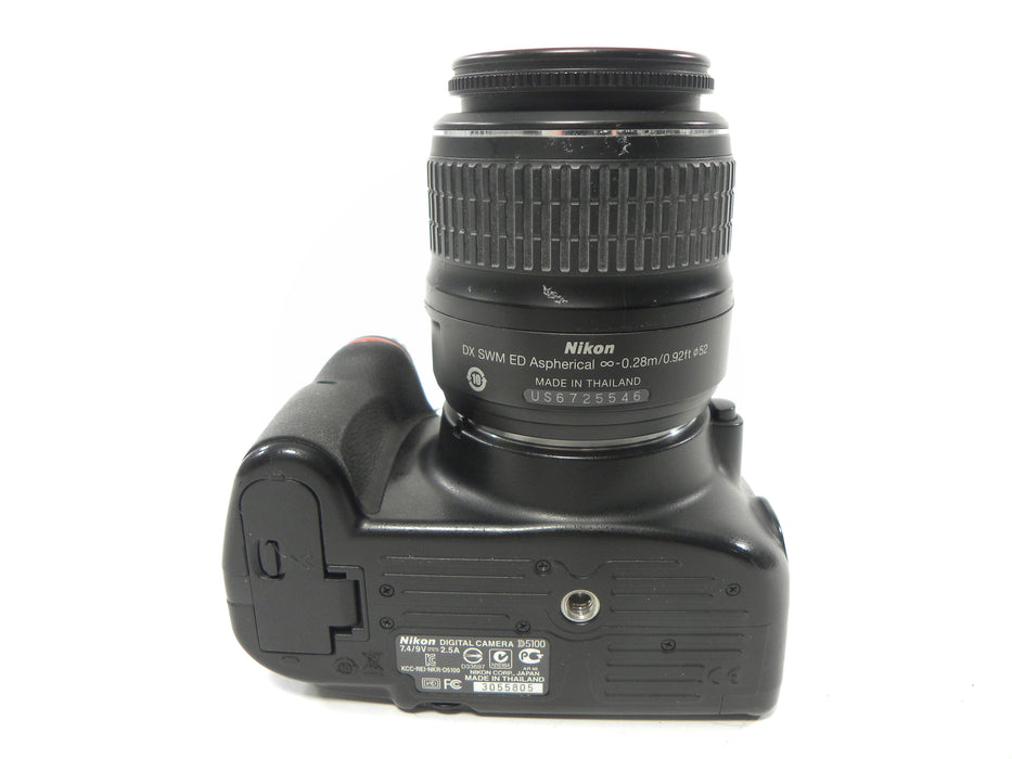 Nikon D5100 16.2mp Digital SLR w/AF-S 18-55 DX ED Shutter Ct. 20,464