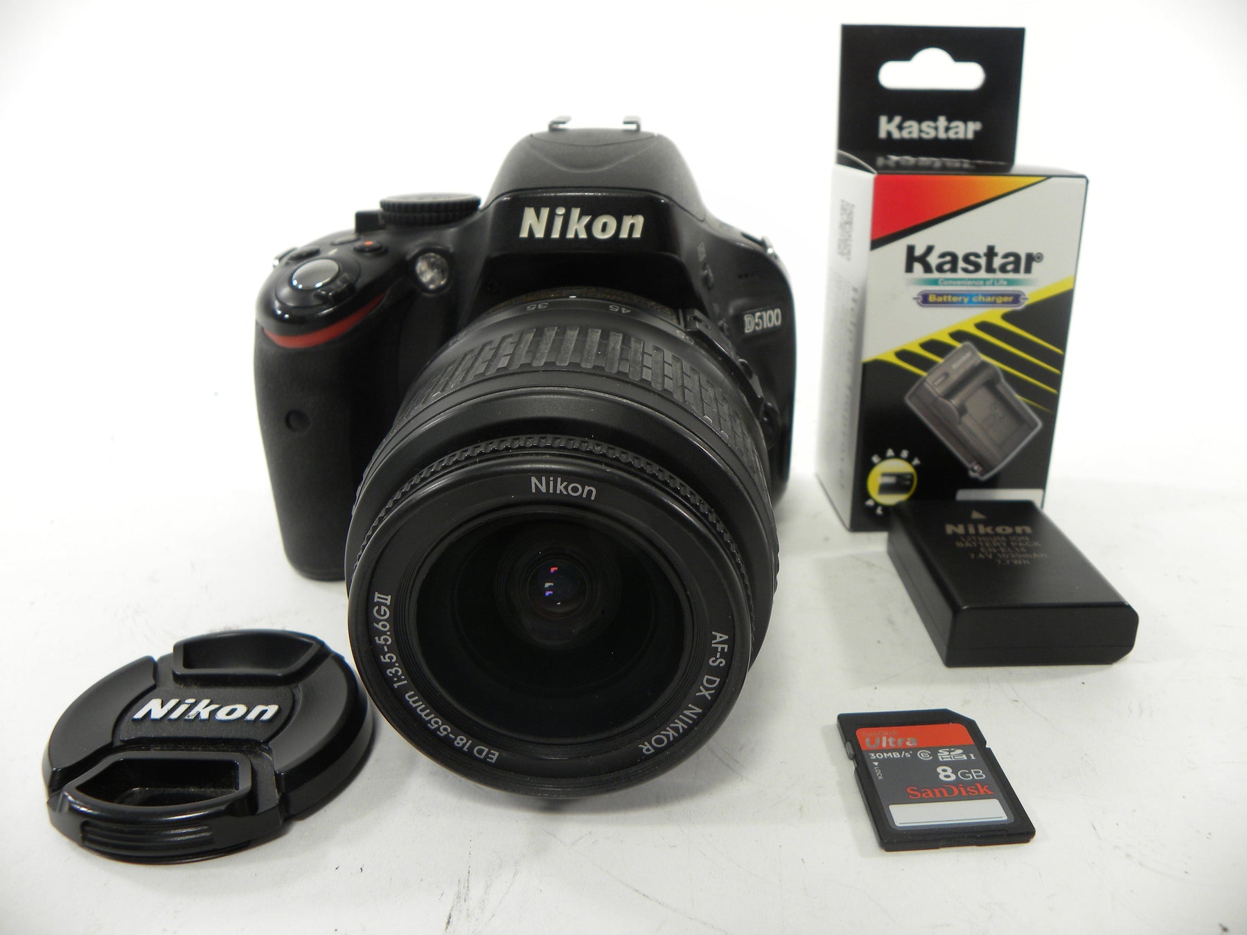 Nikon D5100 16.2mp Digital SLR w/AF-S 18-55 DX ED Shutter Ct. 20,464