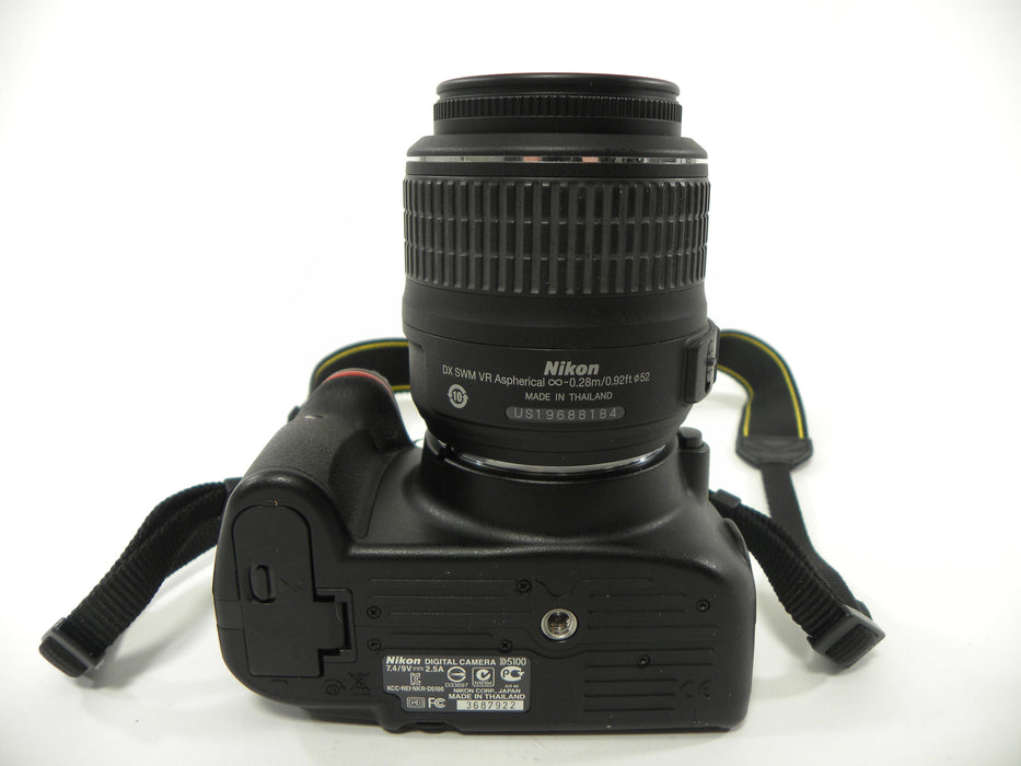 Nikon D5100 16.2mp Digital SLR w/AF-S 18-55 DX VR Shutter Ct. 2,617