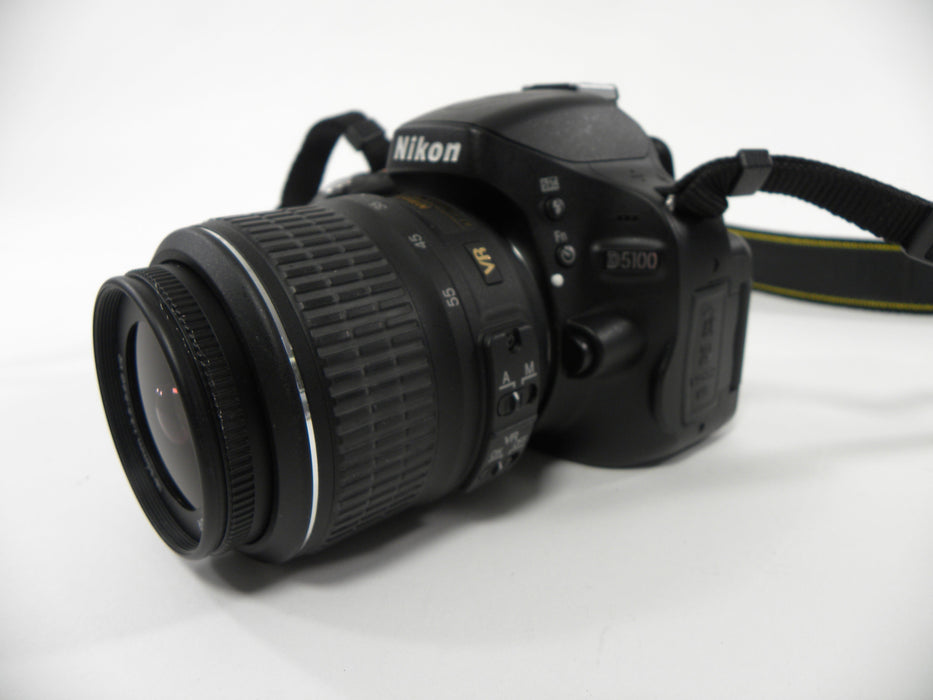 Nikon D5100 16.2mp Digital SLR w/AF-S 18-55 DX VR Shutter Ct. 2,617