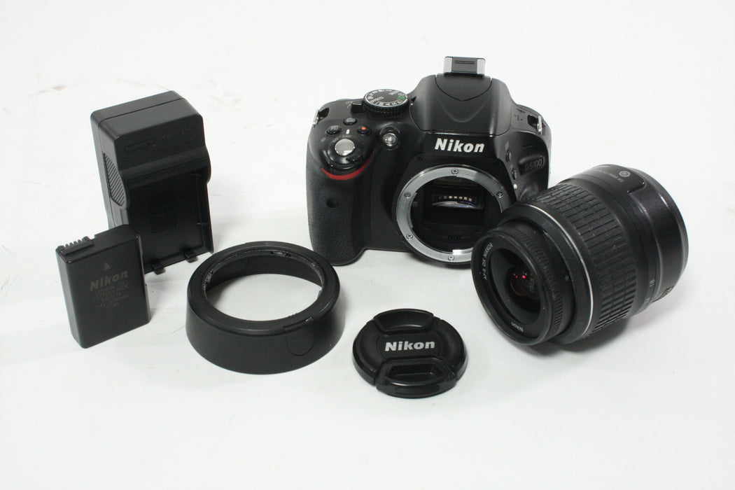 Nikon D5100 DSLR Camera with 18-55mm f/3.5-5.6 G DX VR SWM Lens SC 31,270