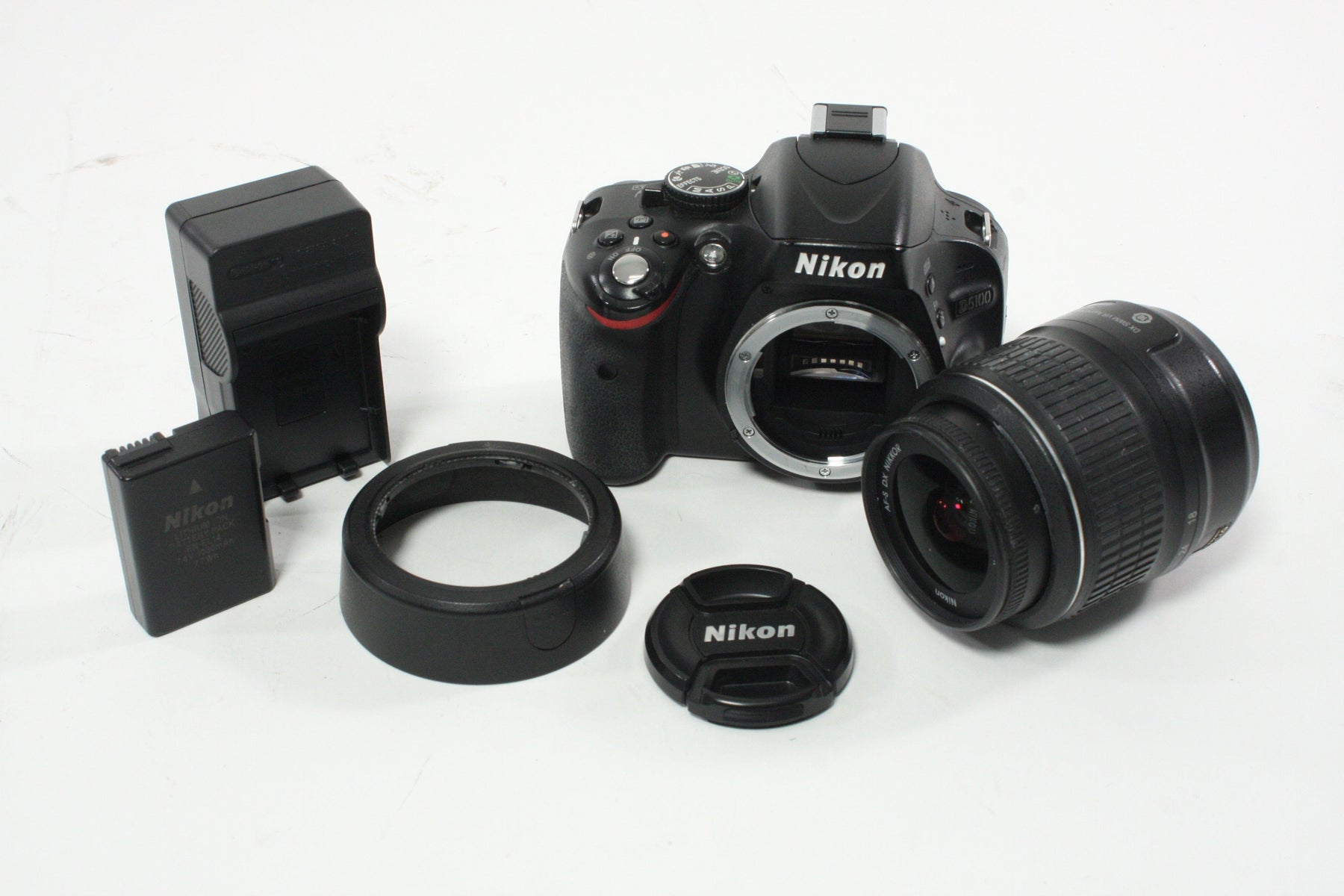 Nikon D5100 DSLR Camera with 18-55mm f/3.5-5.6 G DX VR SWM Lens SC 31,270