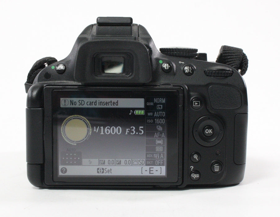 Nikon D5100 DSLR with Nikon 18-70mm f/3.5-4.5G DX ED AF-S Lens with Shutter Count 990
