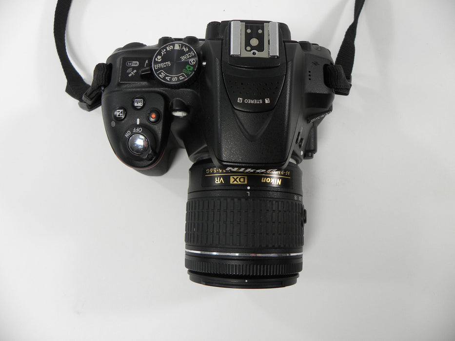 Nikon D5300 24.2mp Digital SLR w/AF-P Nikkor 18-55 VR DX S/C 5,551