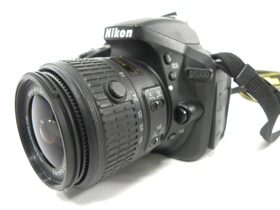 Nikon D5300 24.2mp Digital SLR w/AF-S DX VR 18-55 Shutter Ct. 24,126