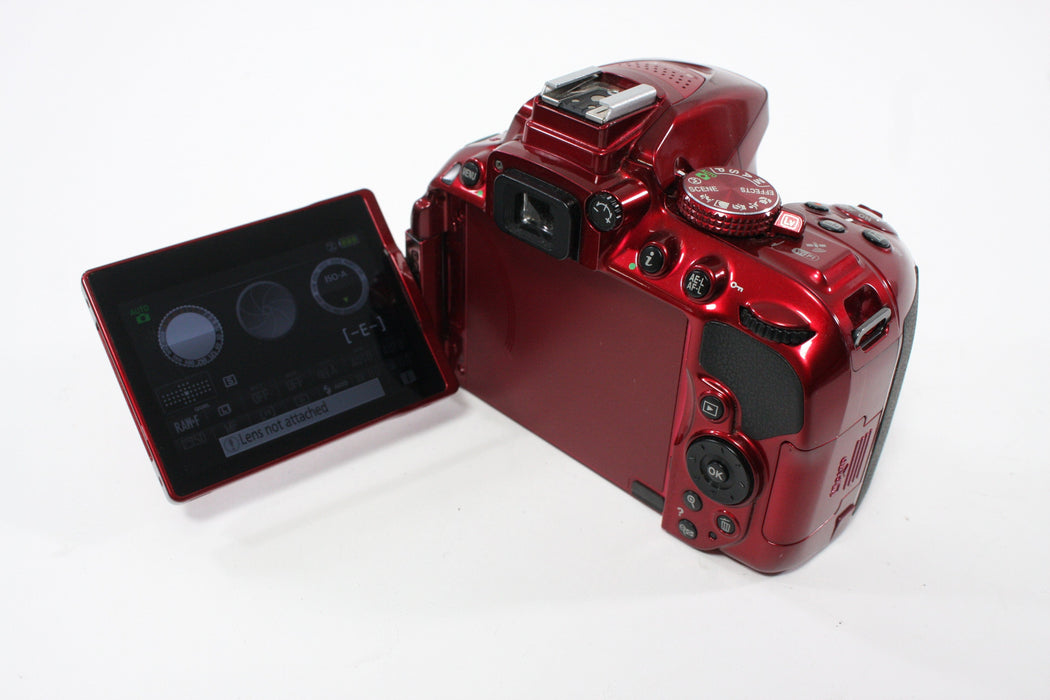 Nikon D5300 Digital SLR Camera Body with Shutter Count 207,460 (Red)