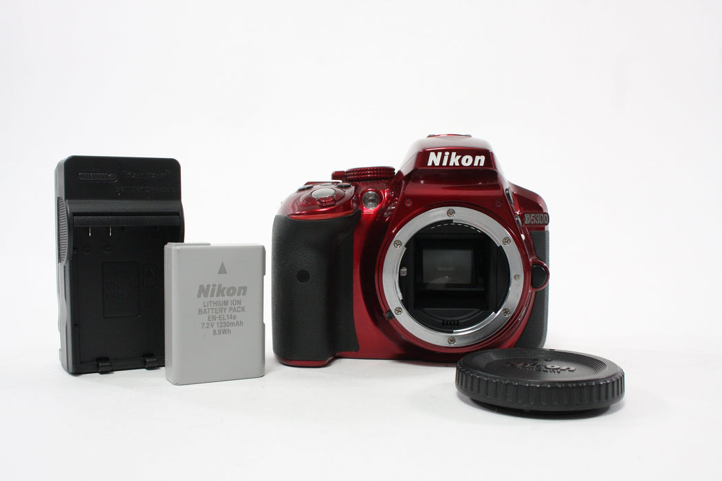 Nikon D5300 Digital SLR Camera Body with Shutter Count 207,460 (Red)
