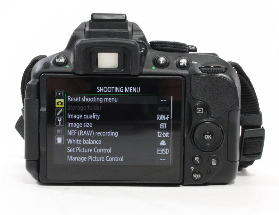 Nikon D5300 Digital SLR with 18-55mm f/3.5-5.6G Lens Shutter Count 3,192