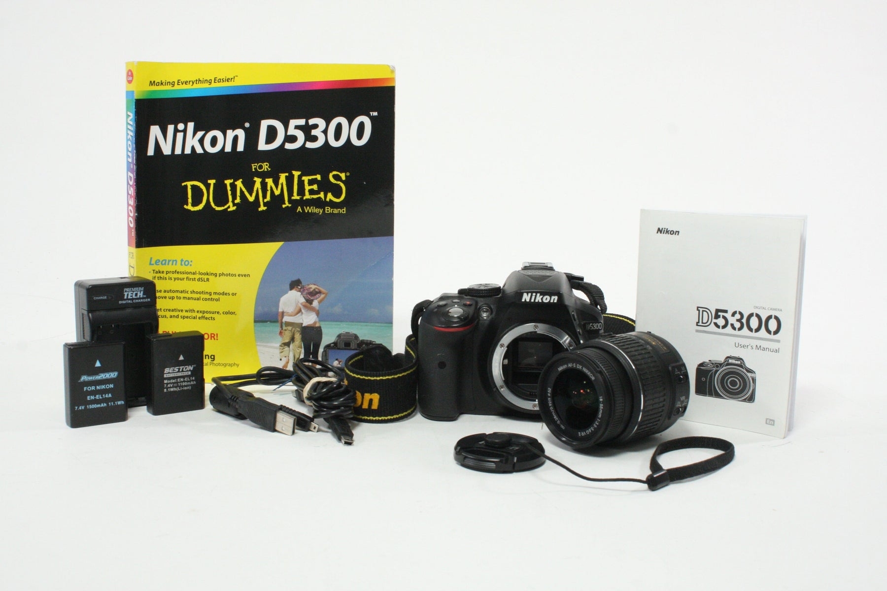 Nikon D5300 DSLR Camera with 18-55mm f/3.5-5.6 G II VR Lens Shutter Count 2,550